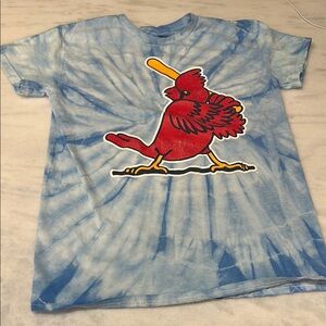 Stitches Blue and Red Short Sleeve Tee MLB St. Louis Cardinals